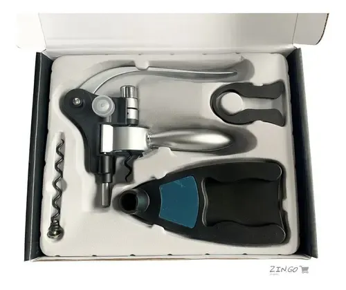 Kit Abridor De Vinho Profissional Saca Rolhas Com Acessórios