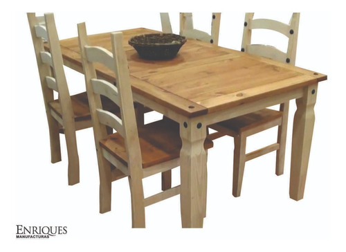 Mesa De Comedor,madera Pino,modelo Victoria