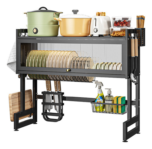 Escurridor De Trastes Todo En Uno Tres Niveles Cocina Grande Gran Capacidad 105*80*30cm Heaimo