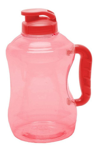 Mini Galão De Água 1,6l Com Alça Squeeze Garrafa Academia Cor Vermelho