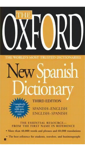 Oxford New Spanish Dictionary, De Penguin. Editorial Penguin Putnam Inc, Tapa Blanda En Español