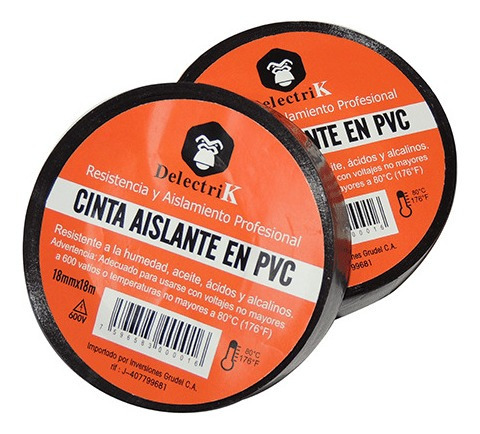 Teipe / Cinta Aislante Electrica Delectrik, 18mm X 18m