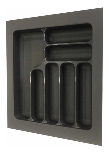 Cubiertero Organizador Plastico Cajon Cocina Gris 44 X 49cm