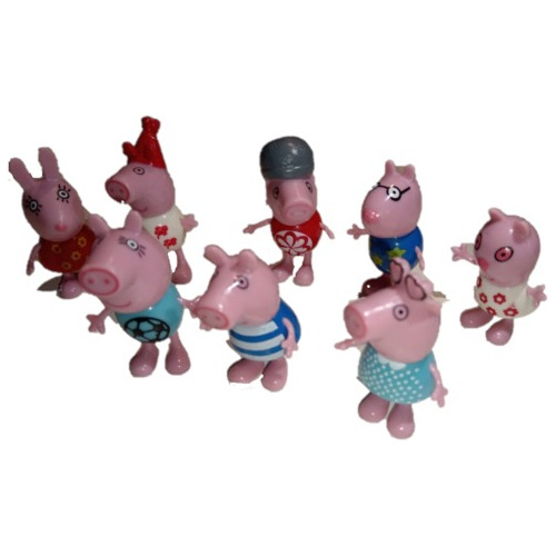 Set De Juguetes Pig Cerditos Peppa Muñecos Goma Amigos Pepa