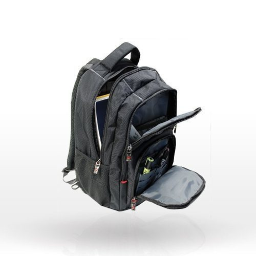 Mochila urbana Wenger Pillar 16", cor preta, design de poliéster