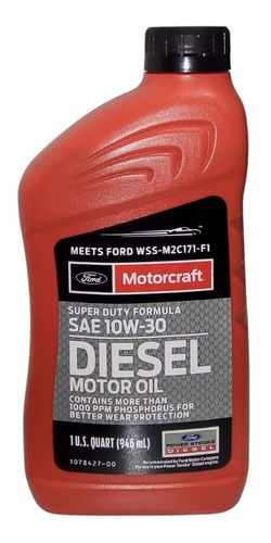 Aceite Para Motores Diesel 10w30 Motorcraft  Cuarto (946ml)