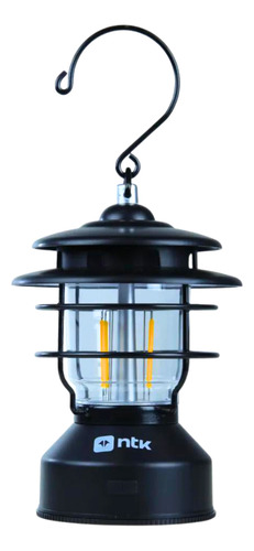 Lampião Lanterna Radiant Recarregável 250 Lúmens - Ntk Cor Preto