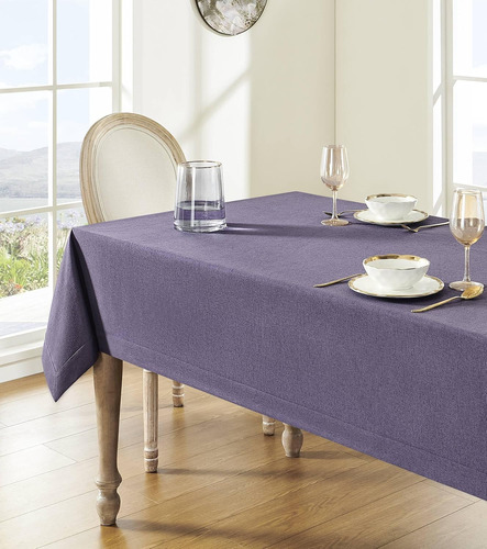 - Mantel Rectangular De Estilo Rústico De Lino Sintét...