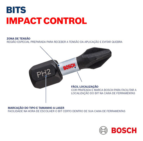 Puntas De Impacto Ph2 X 25mm 8 Pzs Bosch 2608522324