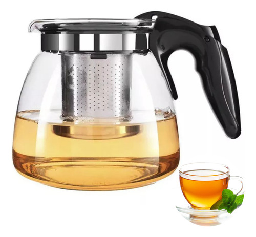 Tetera De Vidrio Resistente Al Calor Y Filtro De Acero Inox