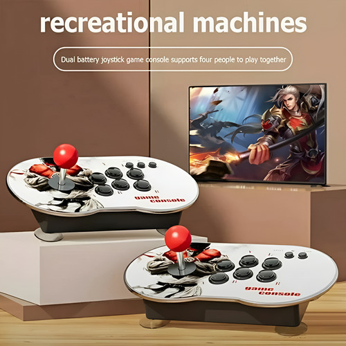 Kit 2 Controle Arcade Fliperama Com 15.000 Jogos
