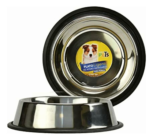 Fancy Pets Plato De Acero Inoxidable Ligero Antiderrapante