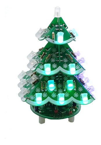 Kit De Bricolaje Led Estéreo 3d Para Árbol De Navidad, Rojo,