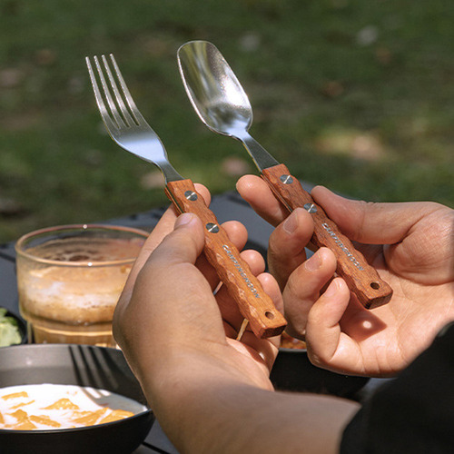 Kit De Tenedor Y Cuchara For Acampar Al Aire Libre, Picnic,