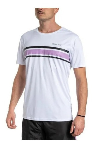 Remera Tenis Padel Babolat Hombre Tennis Elastizada Cke