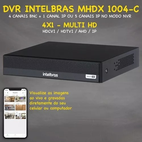 Kit Cftv 2 Câmeras Segurança Colorida Noturna Dvr Intelbras