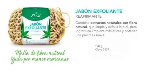 Jabón Exfoliante Reafirmante 120grs Sheló, Combate Celulitis