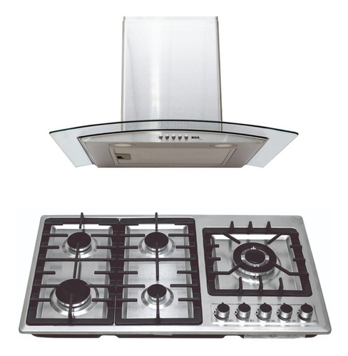 Combo Parrilla A Gas 5q Ai Y Campana 60 Cm Ai Disa Home