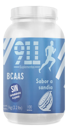 Aminoácidos Bcaas 911 Suplements 1 Kg Sabores 100 Servicios Sandía