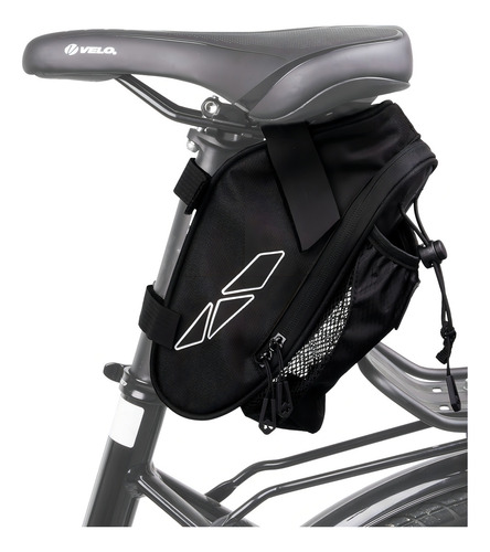 Bolso Bicicleta Bajo Asiento Porta Botella M-wave Amsterdam Color Negro