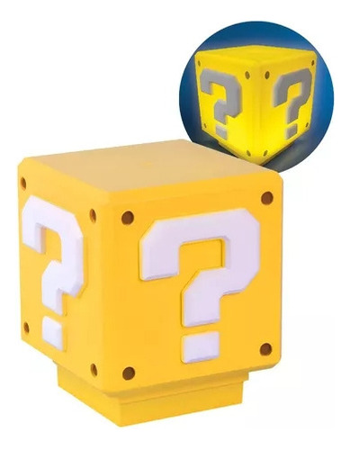 Lámpara De Mesa Mario Bros Cube, Luz Nocturna Led Para Niños