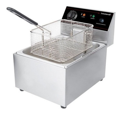 Imagen 2 de 4 de Freidora industrial Turboblender TB-FR6V1 6L acero inoxidable 220V