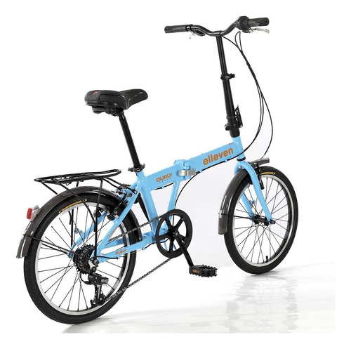 Bicicleta Aro 20 Dobrável Dubly Urban 6v Alumínio 2023 Cor Azul Tamanho Do Quadro Único