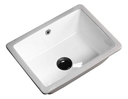 Lavabo Cermico Blanco 16 Pulgadas Con Desbordamiento