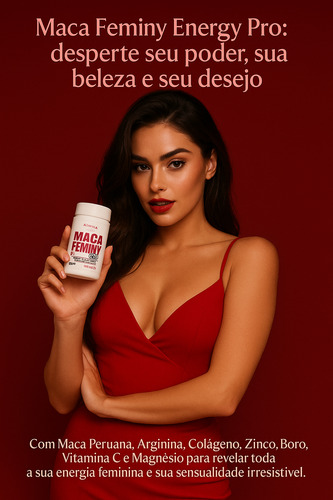 Suplemento Aumenta A Energia Maca Fro Feminy Mulher 2 Potes