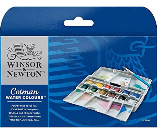 Winsor Y Newton Cotman Water Color Paint Bolsillo Plus Set,