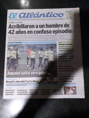 Diario El Atlántico 14 8 2013 Aldosivi Newells Papa Francisc