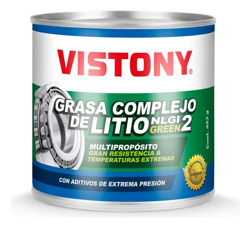 Grasa Rodamientos Alta Temperatura Con Litio Vistony 453 Gr