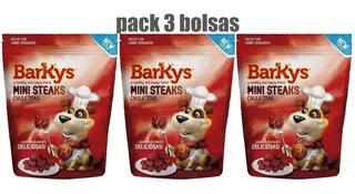 3 Barkys Mini Steaks Chuletitas Premios Para Perro 567gr C/u