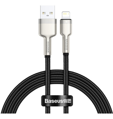 Cabo lightning e usb Baseus Cafule Metal Data Cable USB P/ iP com entrada USB