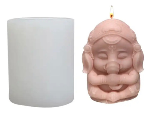 Molde Silicona Ganesha Velas Resina Jabon Cemento Yeso