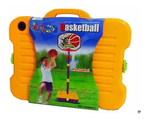 Aro De Basquet Infantil Portable En Valija Regulable 1.62 M