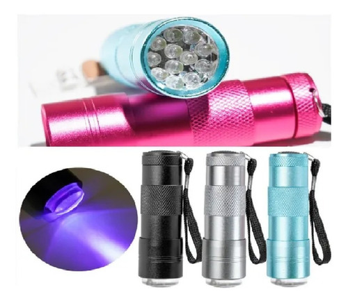 4 Mini Linterna Para Uñas Luz Led Lámpara Uv Gel Acrílico
