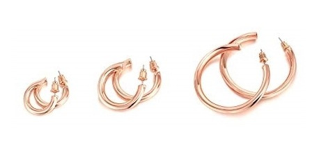 Aretes Chapadas En Oro De 14 Quilates Para Mujer Y Niña