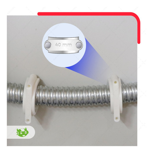 100 Piezas Grapa Para Cable Coaxial Redondo De Plástico 40mm Color Blanco