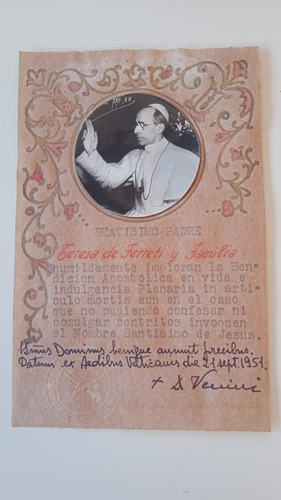 Documento Antiguo Abeas Corpus Sellado Por El Vaticano 1951