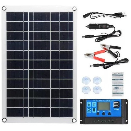 Panel Solar De 100w Y Kit De Controlador Solar De 100a