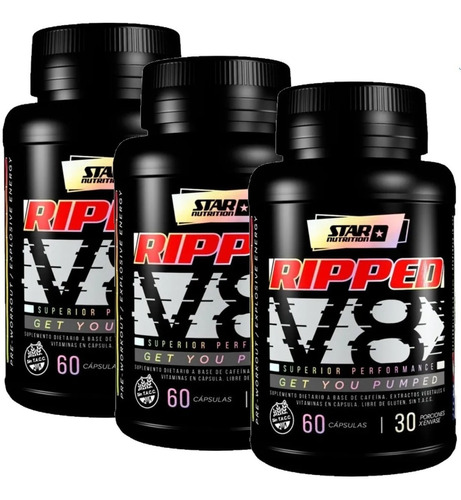 3 Ripped V8 Quemador Grasas Star Nutrition Plan 3 Meses