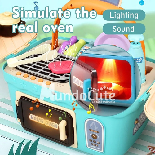 Imagen 7 de 10 de Juego De Cocina Portátil Picnic Juguete Roles Mundocute