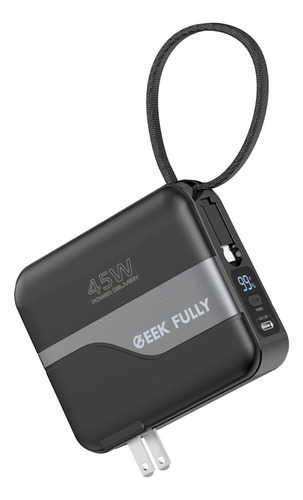 Geek Fully Cargador Portatil 4 En 1, Bateria De 15000 Mah, C