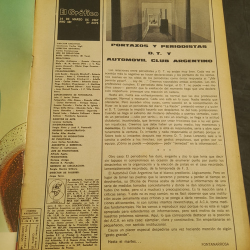 Revista El Grafico # 2475 - Tapa Gol De Platense A River (Usado)