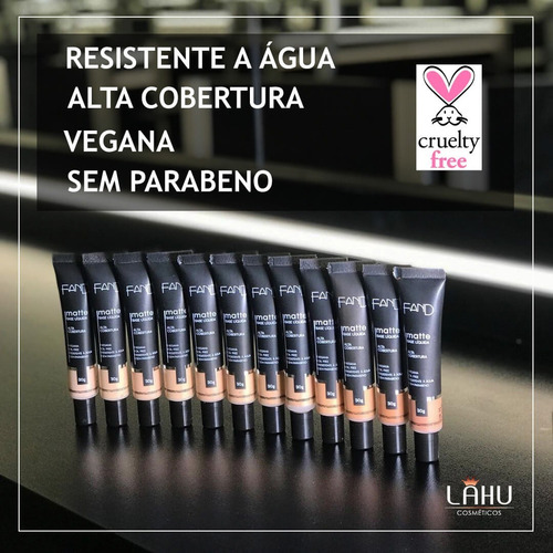Imagem 5 de 5 de Base Fand Líquida Matte Resistente À Água Alta Cobertura