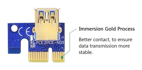 Riser Para Minería Bitcoin60cm,usb 3,0 Sata 6 Pines Ver009s