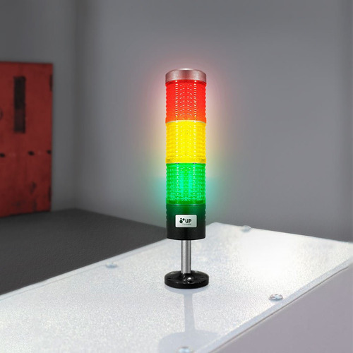 Torre Luminosa Led 3 Cores Vermelho/verde/amarelo 30cm 24v