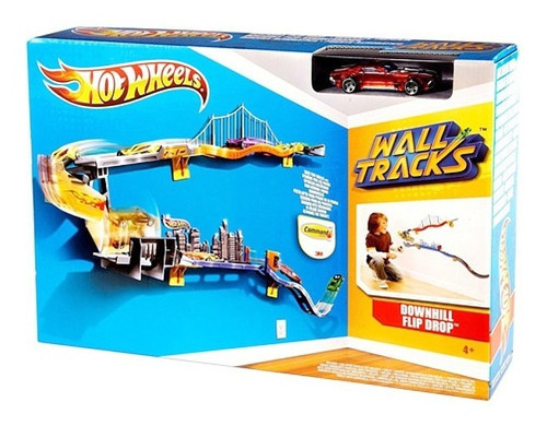 Pista de parede Downhill Flip Hot Wheels W2107. Cachavacha