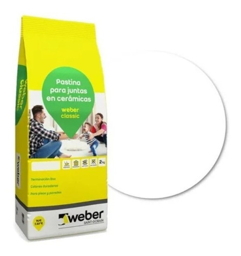 Weber Pastina Color Classic Nieve X 2 Kg.